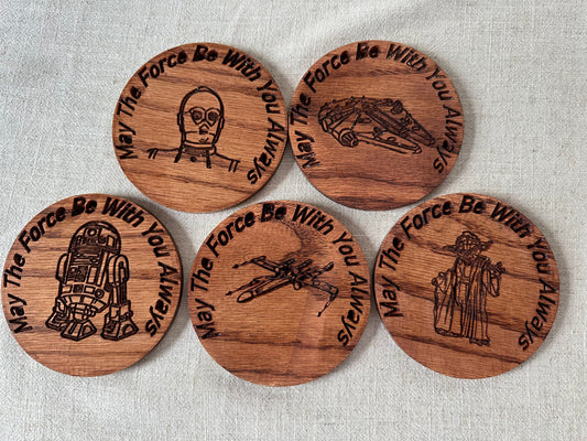 Star Voyage Space Wars set of 5 coasters